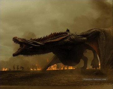 Fantaisie œuvres - Angry Dragon Le Trône de fer